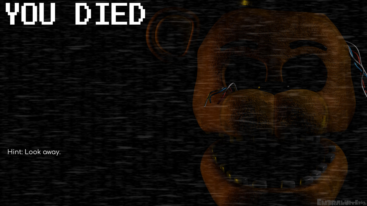 Game Over Screens FNaF 2 Golden Freddy by Em3raldRenders367 on