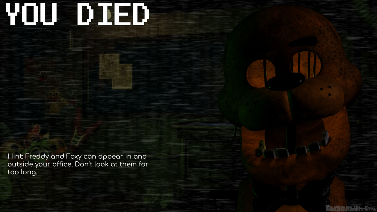 Game Over Screens FNaF 3 Freddy Stand by Em3raldRenders367 on
