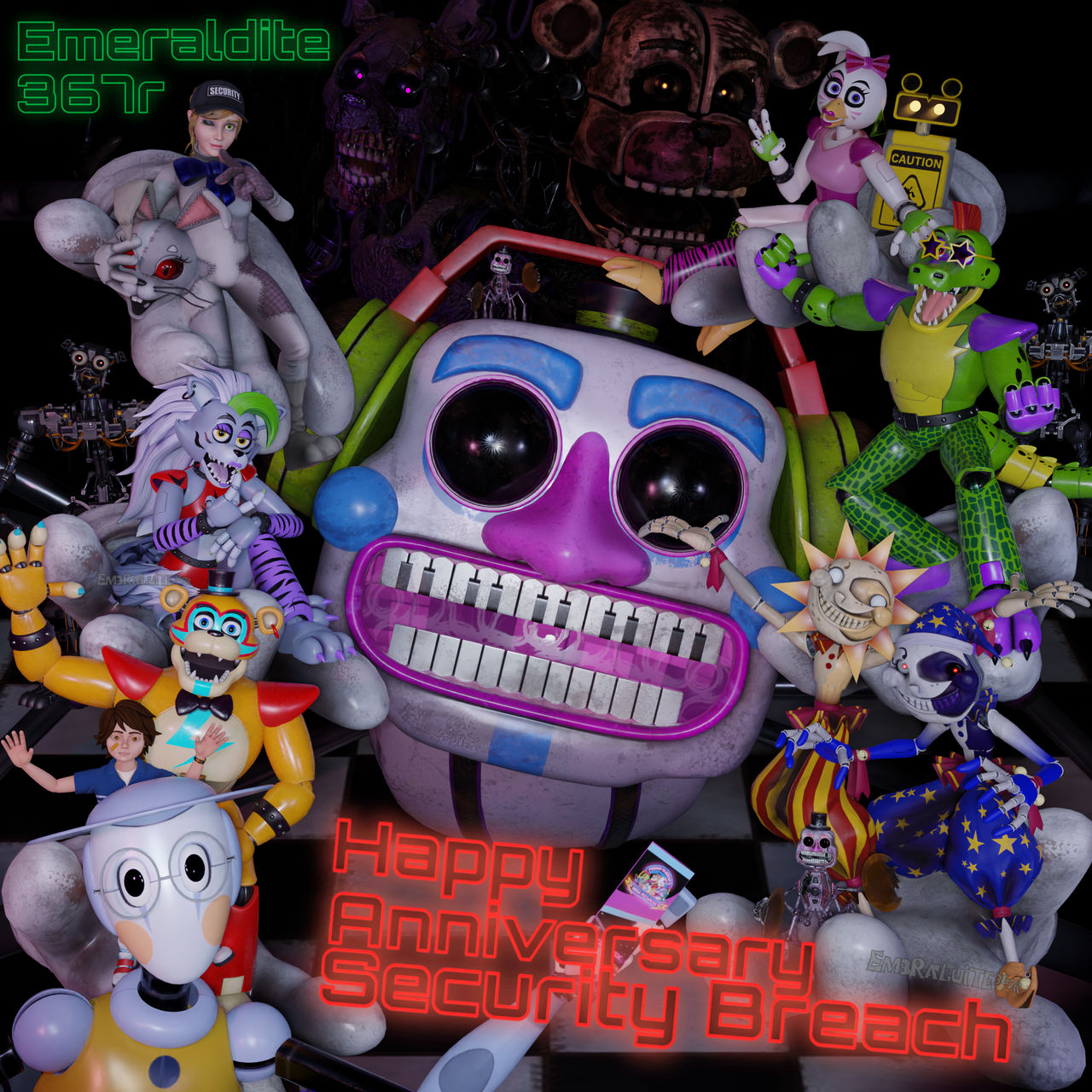Happy 1 Year Anniversary, FNAF: Security Breach!! (I'm a little late D: but  better late than never!!) : r/fivenightsatfreddys