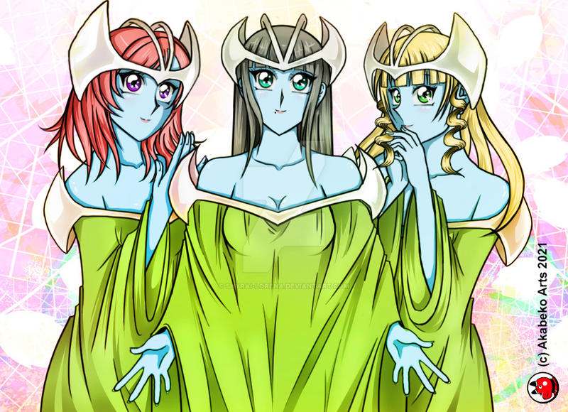 Commission - Mystical Elf: Maki, Dia and Sumire
