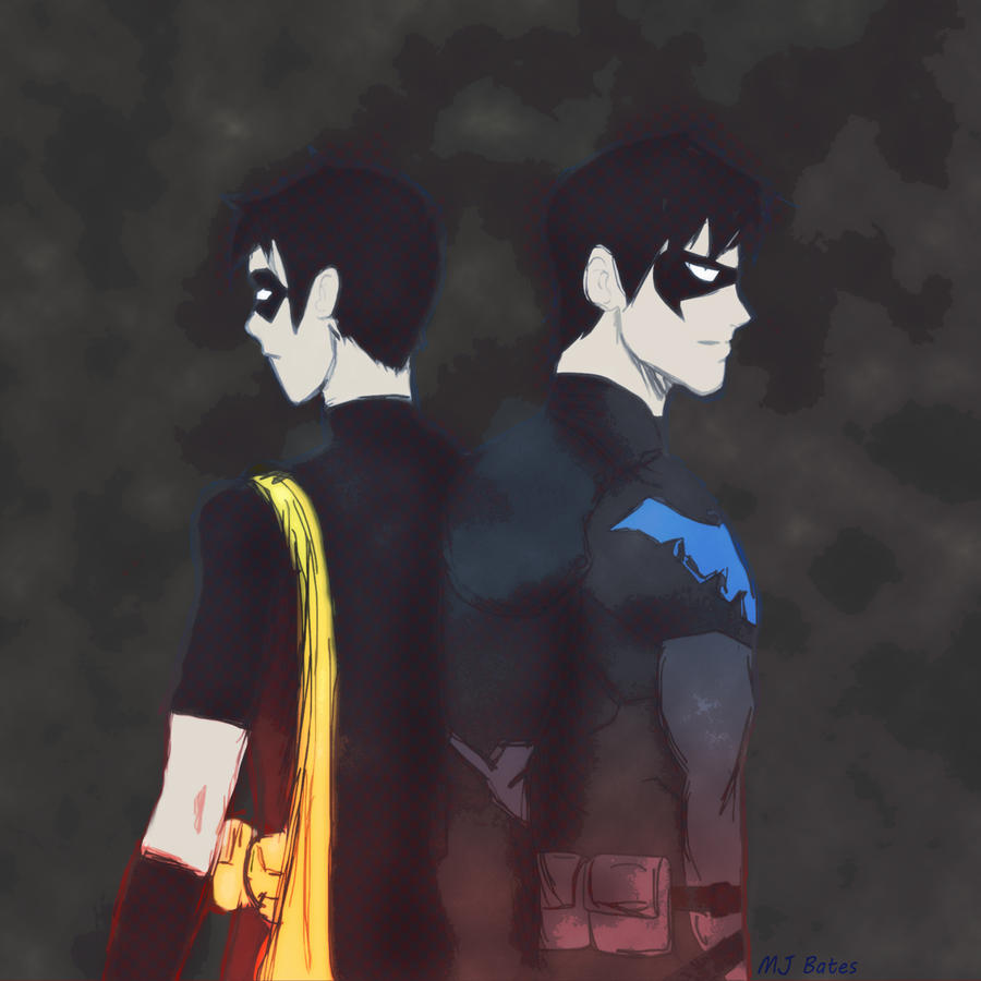 Robin to Nightwing by BoxOfNinja