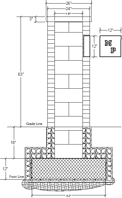 Brick Monument Drawing