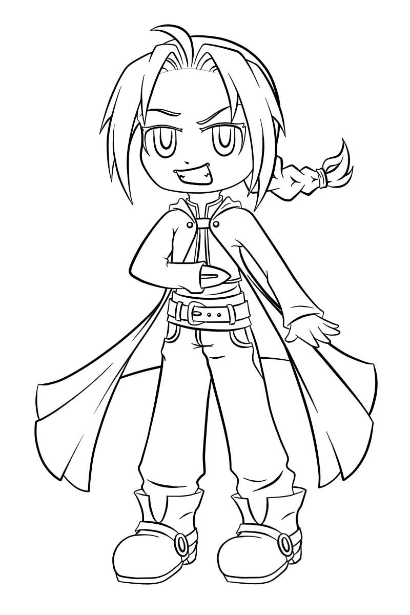 Ed Chibi Line Art :3