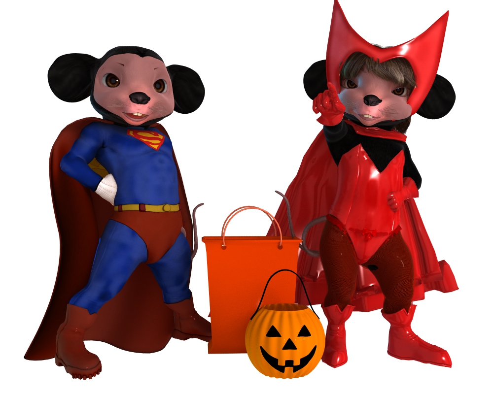 Halloween-Mickey and Minnie