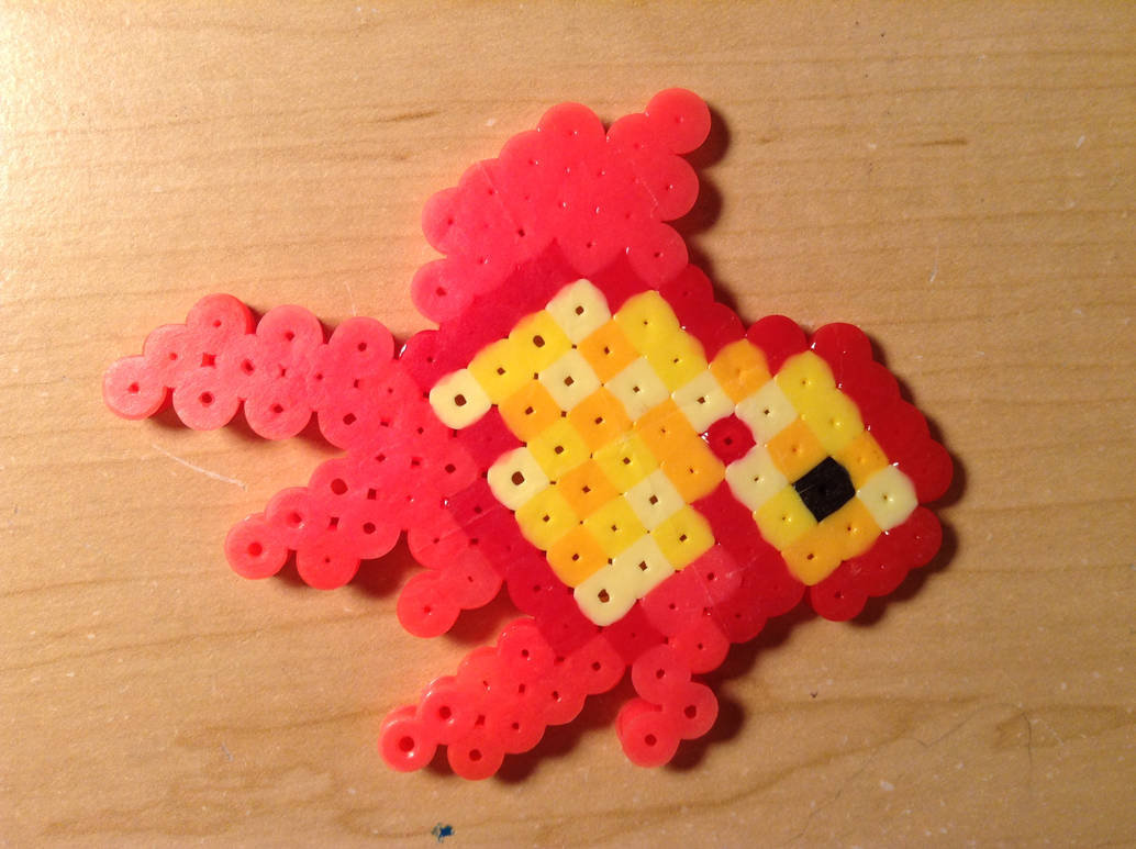 Perler Goldfish Pattern Perler Beads Gold Fish at Mary Lockridge blog