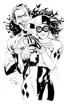 Harley Quinn and Joker inks