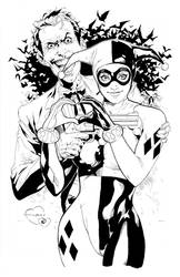 Harley Quinn and Joker inks