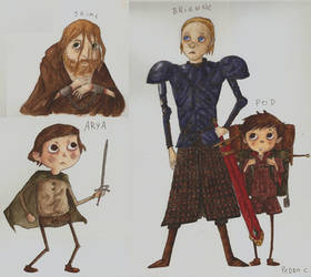 James, Arya, Brienne and Pod