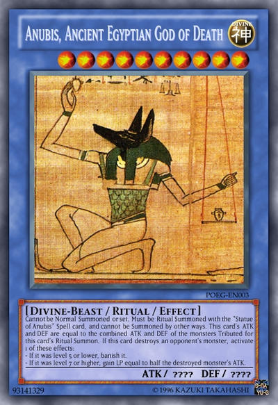 yugioh anubis card Yu Gi Oh ThE End of TLM-ENSE4 : Toys & Games Ancient Sanctuary Attack/Defence Anubis, Ancient Egyptian God of