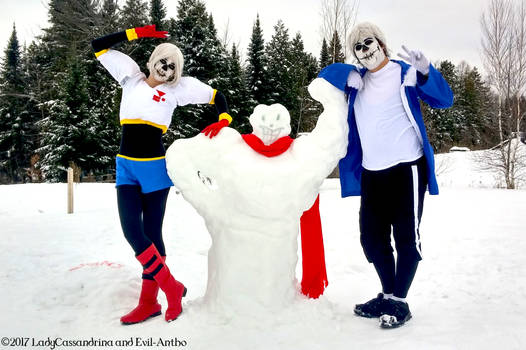 Papyrus and Sans Cosplay - CHILLING IN SNOWDIN~