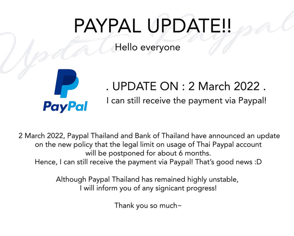 Update Paypal Thailand.(2/3/22)