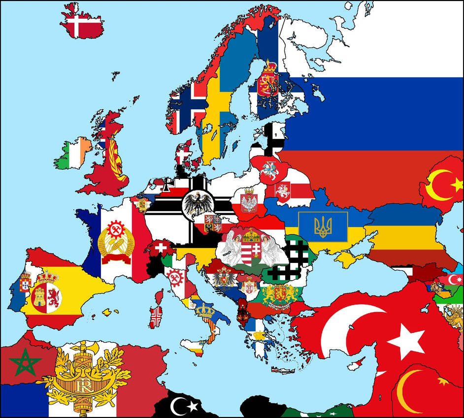 Флаги 2 игра. Kaiserreich Европа флаг. Карта Европы Kaiserreich. Карта Кайзеррейха Европа. Kaiserreich Германская Франция флаг.