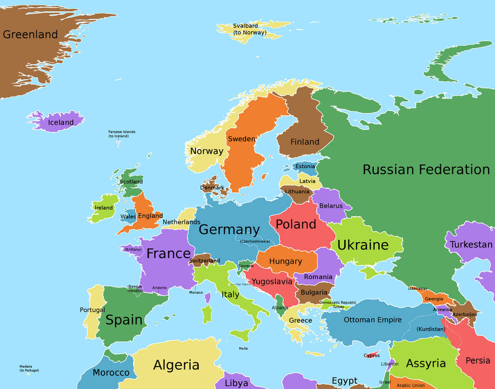 Fake European Map An Alternate Map of Europe by GUILHERMEALMEIDA095 on DeviantArt