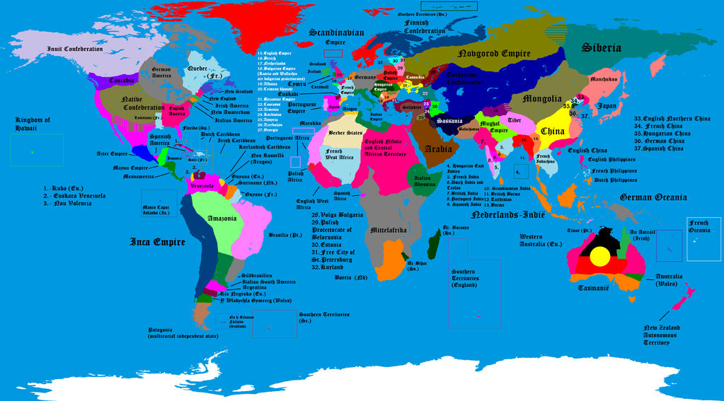 Altered World Map Alternate History World Map by GUILHERMEALMEIDA095 on DeviantArt