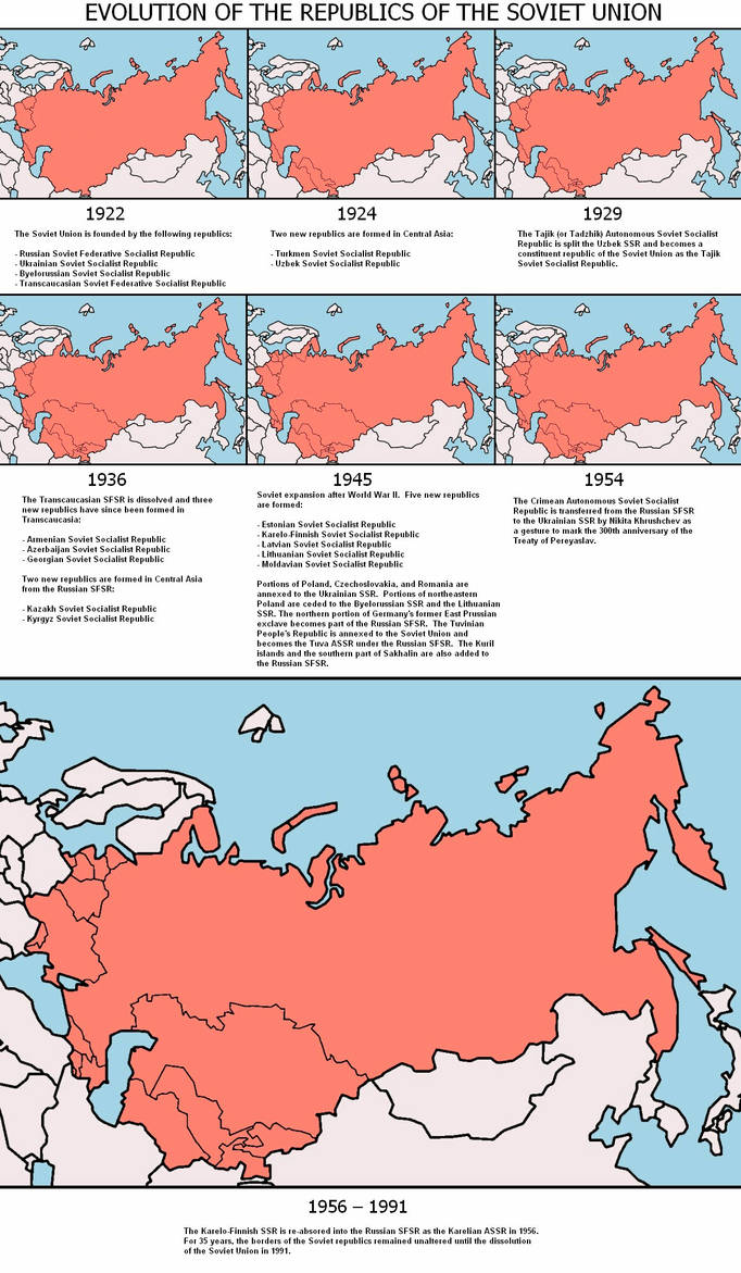 Evolution of the Republics of the Soviet Union by GUILHERMEALMEIDA095 ...