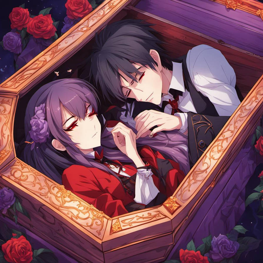Vampire Couple Sleeping In A Coffin By KatTheReaper On DeviantArt vampire-couple-sleeping-in-a-coffin-by-katthereaper-on-deviantart