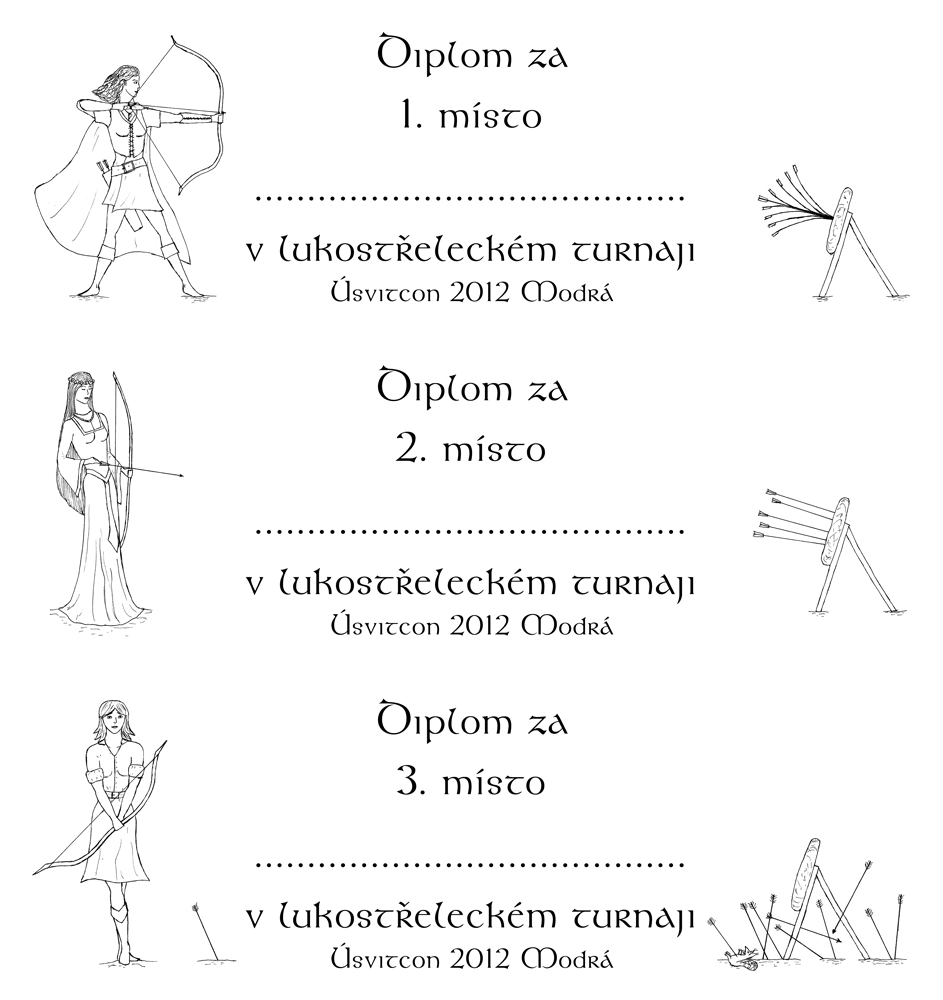 Certificate for archery tournament: Women