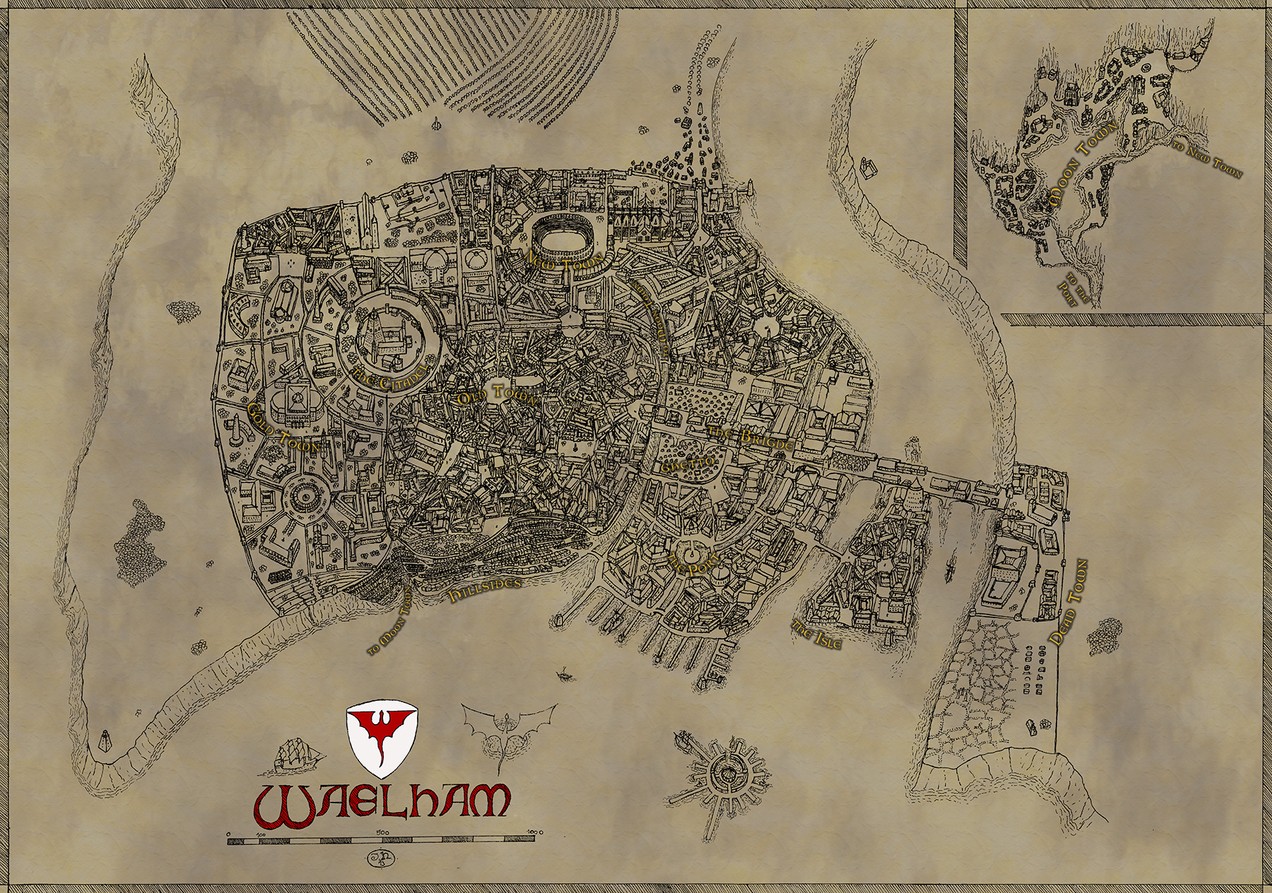 Waelham - Map for DnD