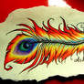 Phoenix feather tattoo design