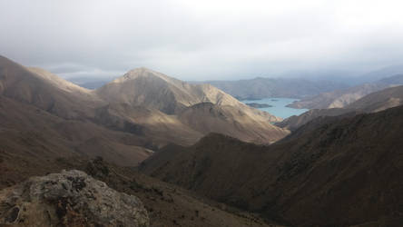 The old pylon track, looking down to Lake Benmore