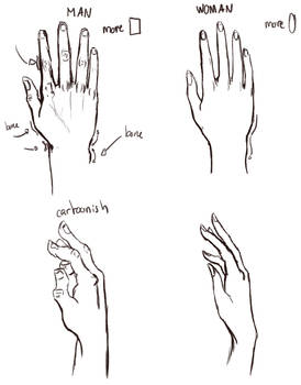 Men and women's hands