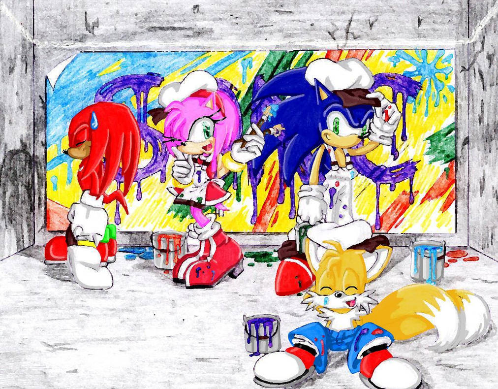 Dark Sonic y Sonic :v >AndreaTheCat< - Illustrations ART street