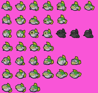 Green Cheep Cheep Sprites