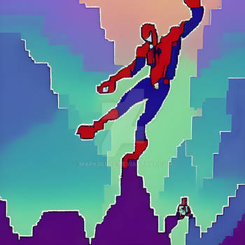 Pixel Spiderman Art