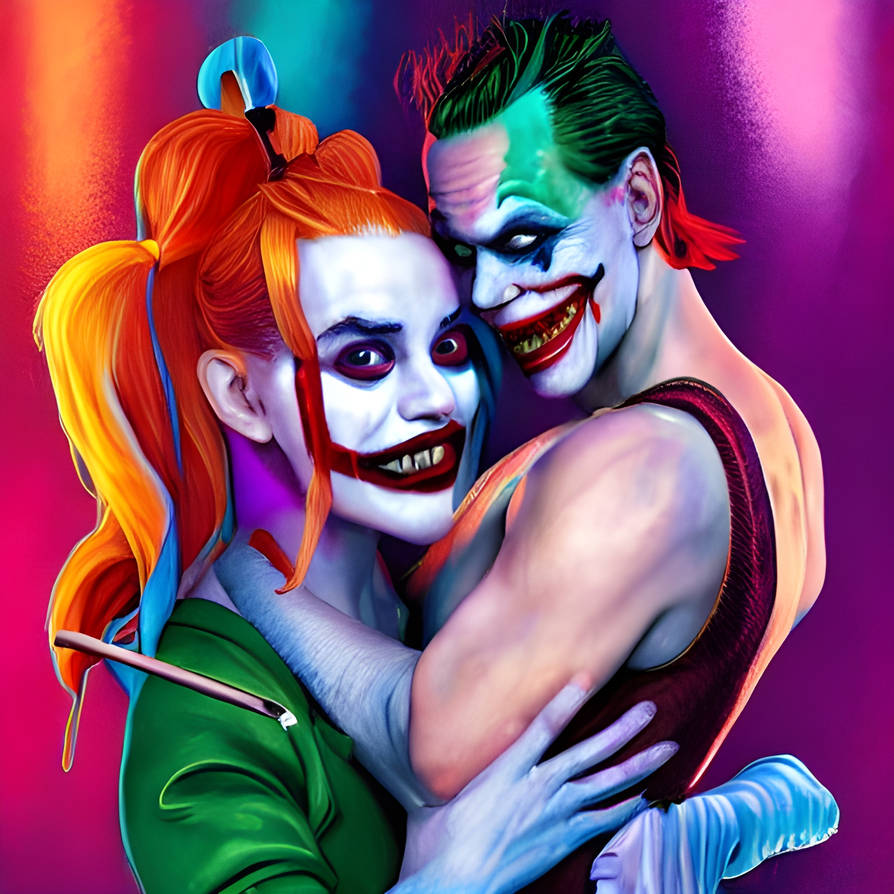 Joker Harley Quinn Fan Art by MarkDeuce on