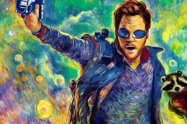 Super Cool Peter Quill Fan Art Painting