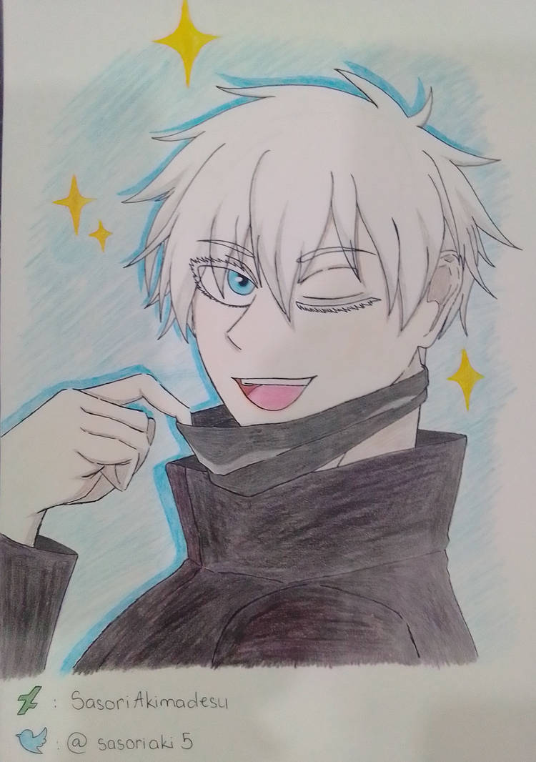 Great teacher Gojo Satoru by SasoriAkimadesu on DeviantArt