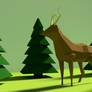 Low poly deer