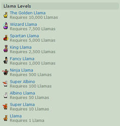deviantART Llama Badge Level Guide
