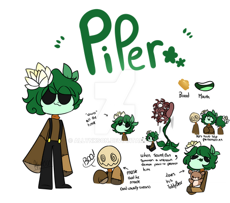 [OC] Piper reference sheet