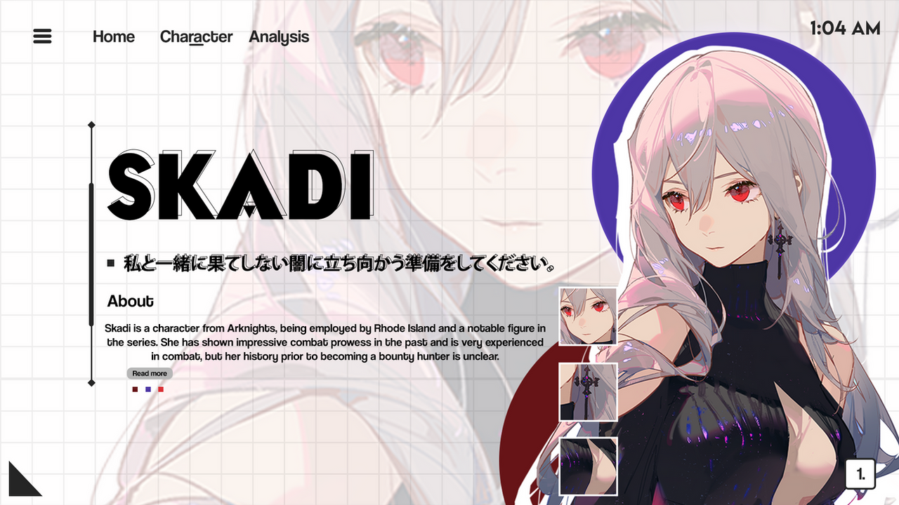 UI/UX design (Skadi) by 011202 on DeviantArt