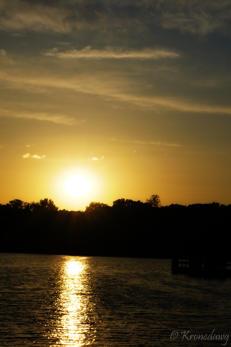 Sunset by the dock