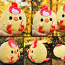 Round Moltres Borb I Pokemon plush