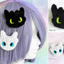 Toothless and Lightfury plush hairclip I Httyd