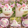 Plush dessert: Sakura Leafeon Mochi