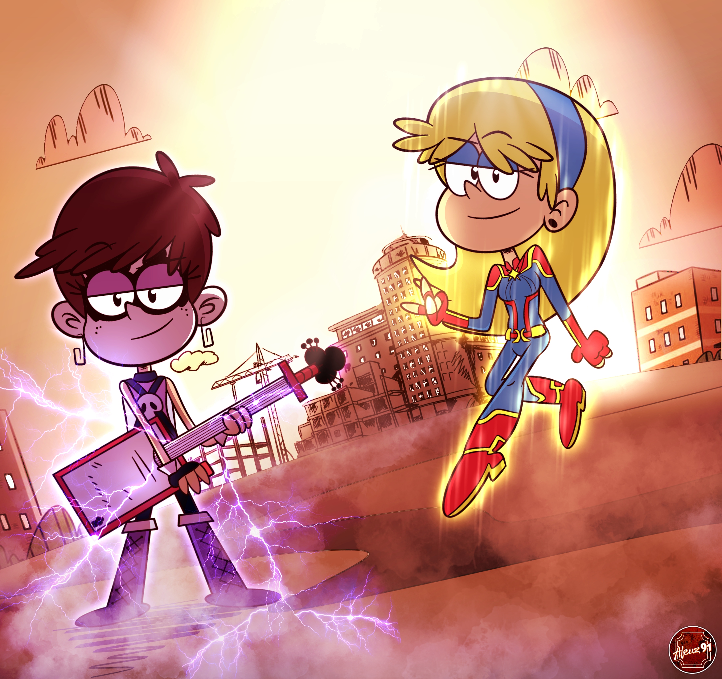 Comm Capitain marvel and Night Club by Aleuz91-art on DeviantArt