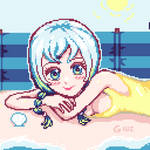 Lemonade OC Beach day - Pixel Art by giuz09