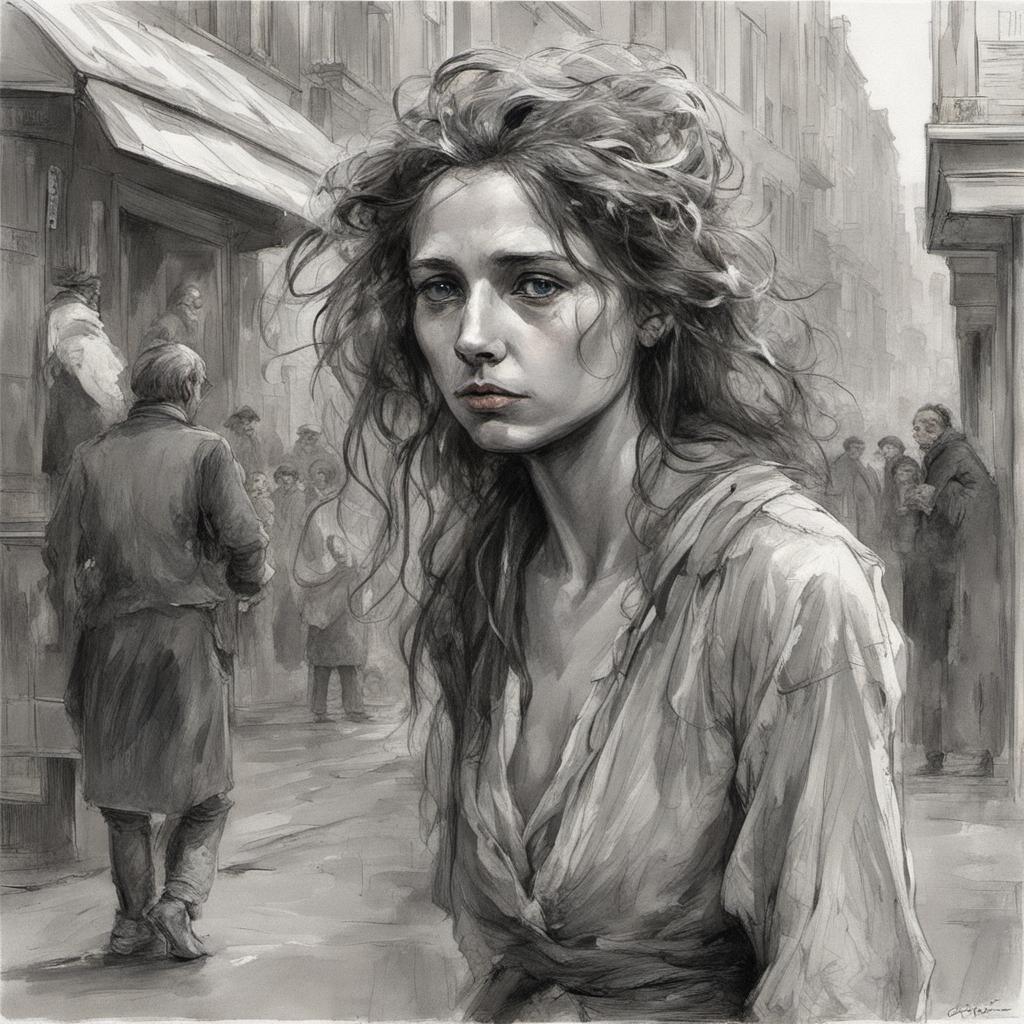 Dishevelled Rident Dishevelled and in rags, a beautiful woman begs by reb1LY on DeviantArt
