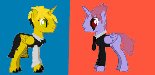 bill and tom as ponies