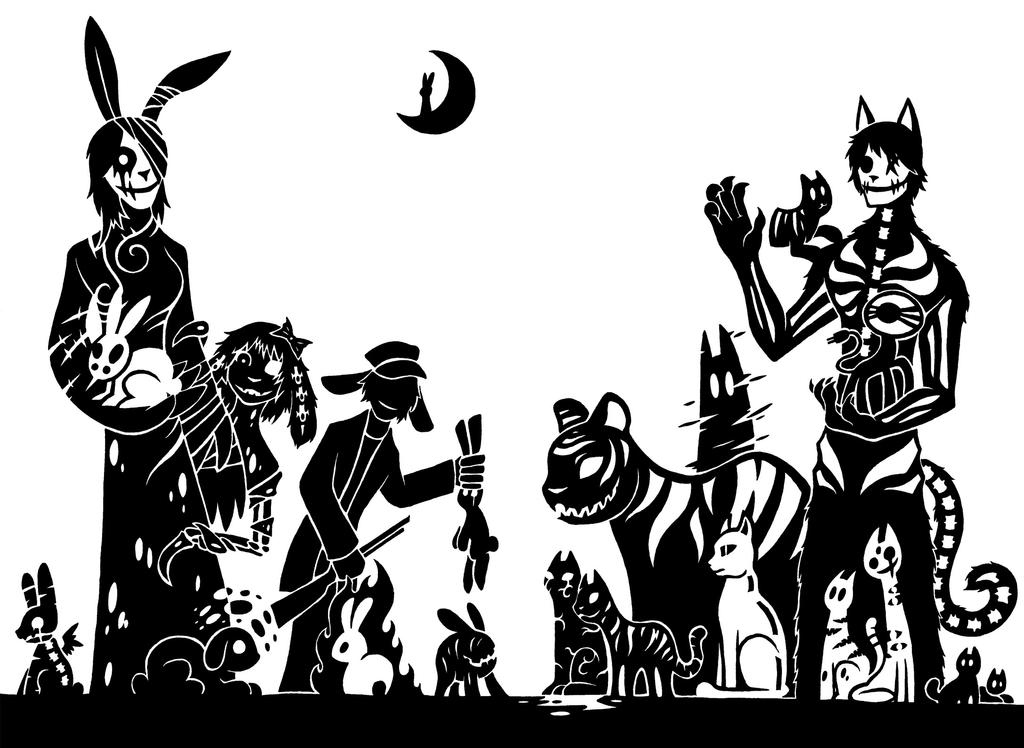 Scp White Rabbit SCP Foundation - Rabbits and Cats by SunnyClockwork on DeviantArt