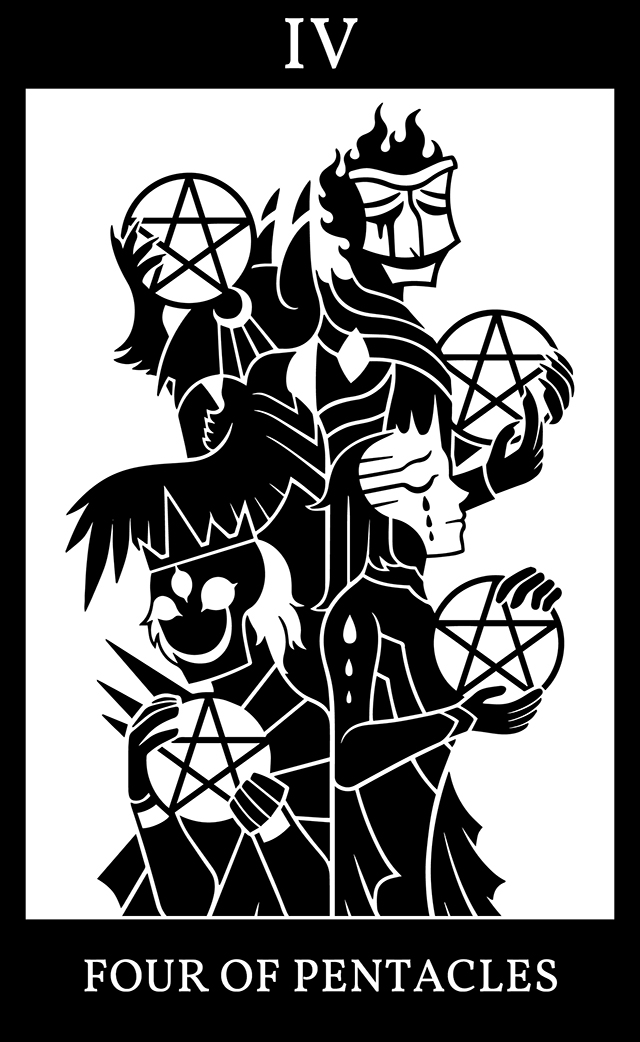 Four of Pentacles: Four Lords of Alagadda