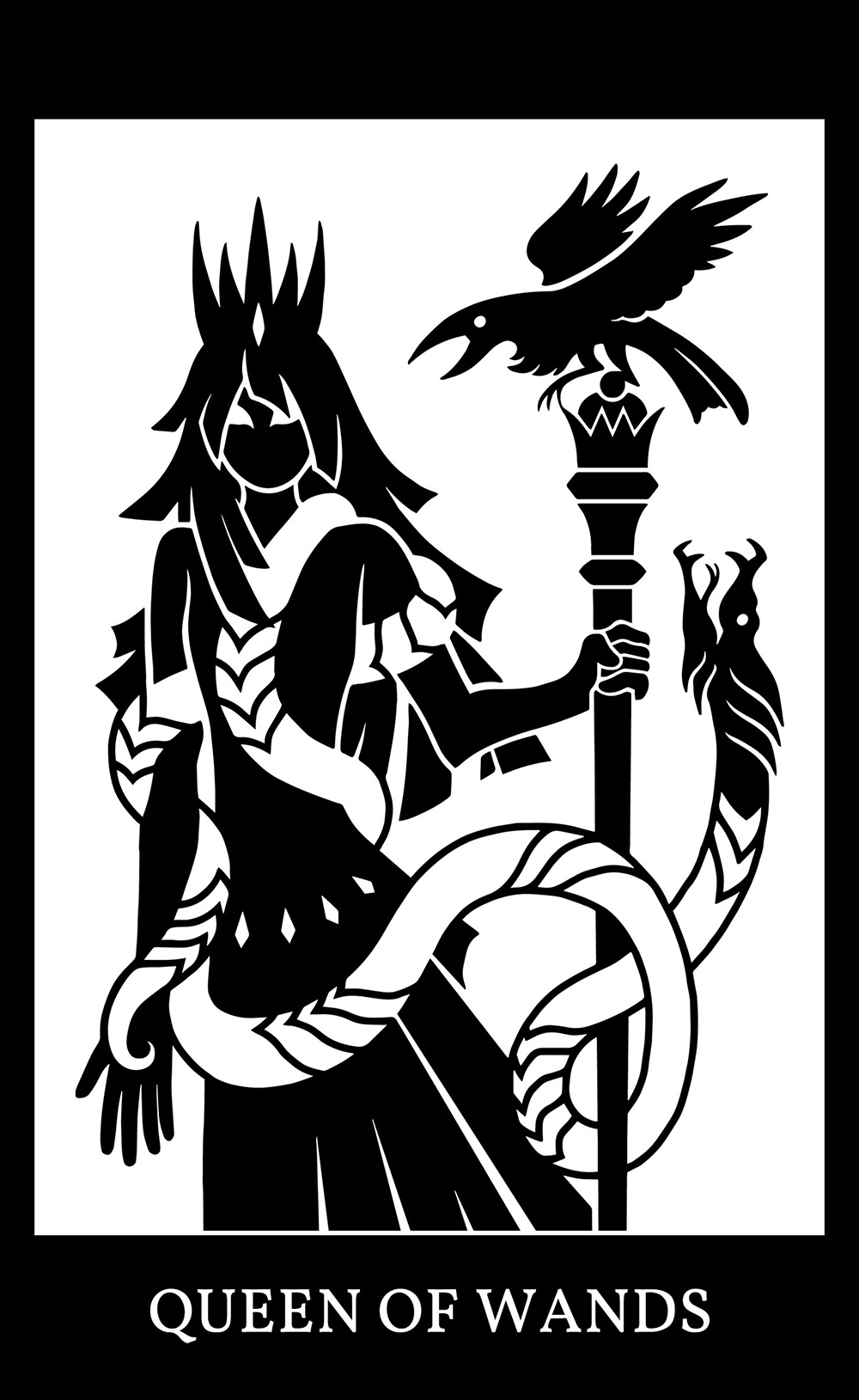 Queen of Wands: The Black Queen Queen of Wands: The Black Queen
