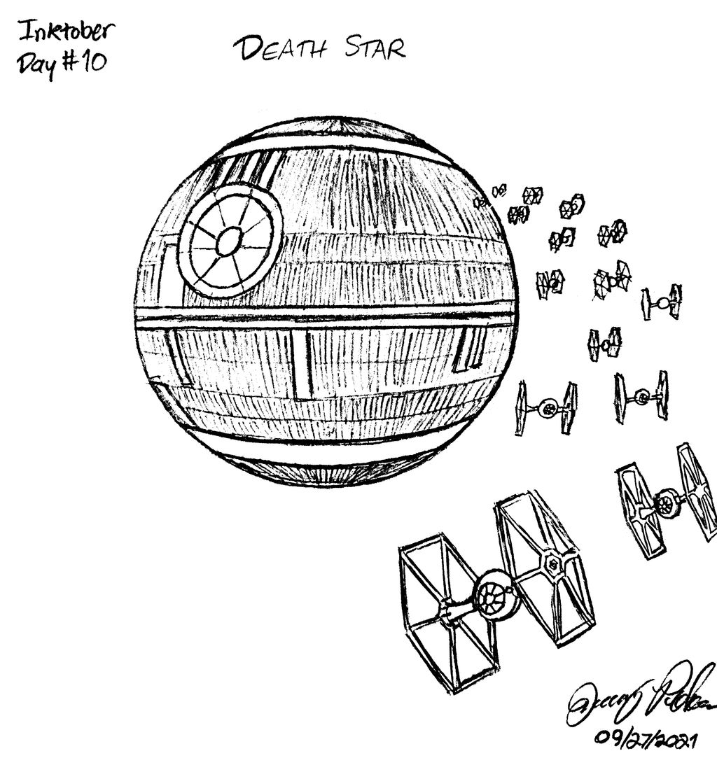 Inktober 2021 - Day 10: Death Star