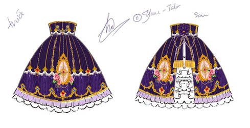 Royal Cross Skirt ( Purple)