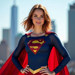 A youthful and very sexy 23 year-old Supergirl wit