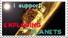 exploding planets stamp